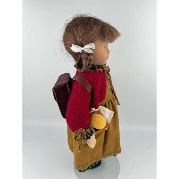 Original Käthe Kruse Stoffpuppe Doll Evchen With Red Sweater & Backpack - Picture 2 of 10